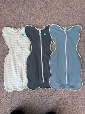 Love to dream Baby Sleep Sack Swaddle - Blue, Gray, and Cream (3-Pack)